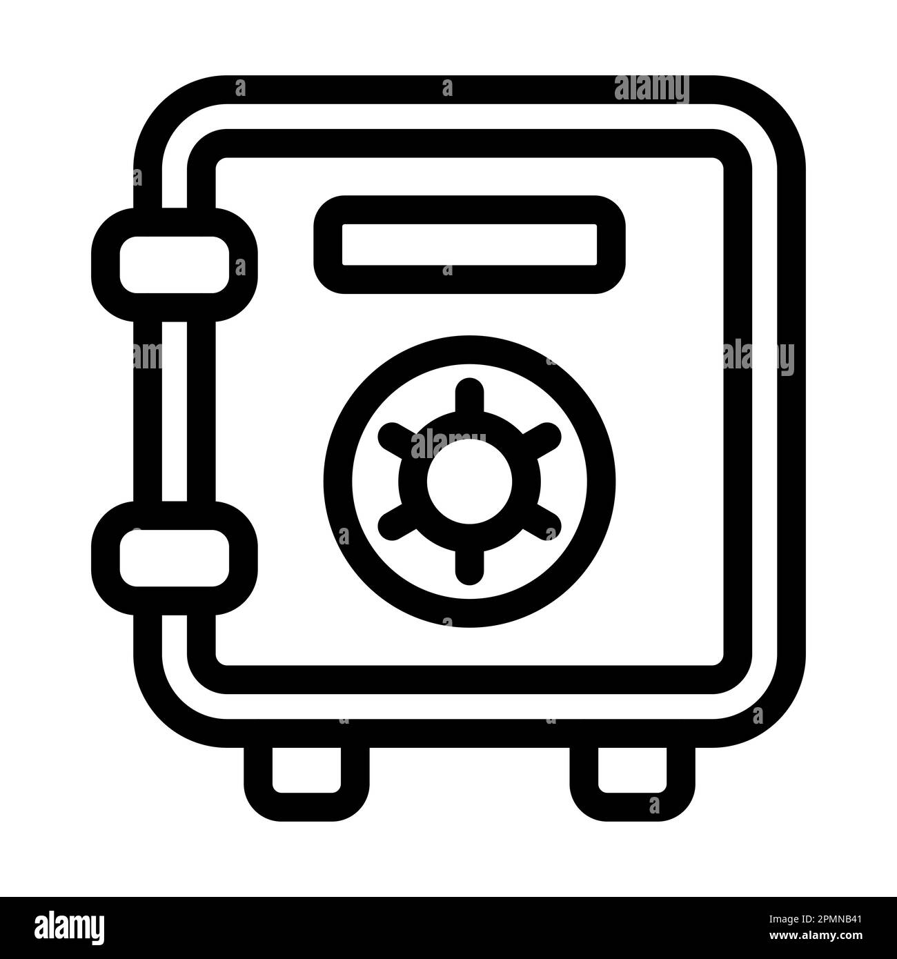 Safe Box Vector Thick Line Icon For Personal And Commercial Use Stock ...