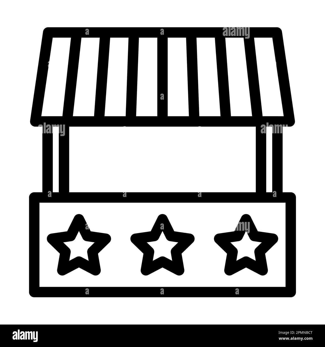 Booth Vector Thick Line Icon For Personal And Commercial Use Stock ...