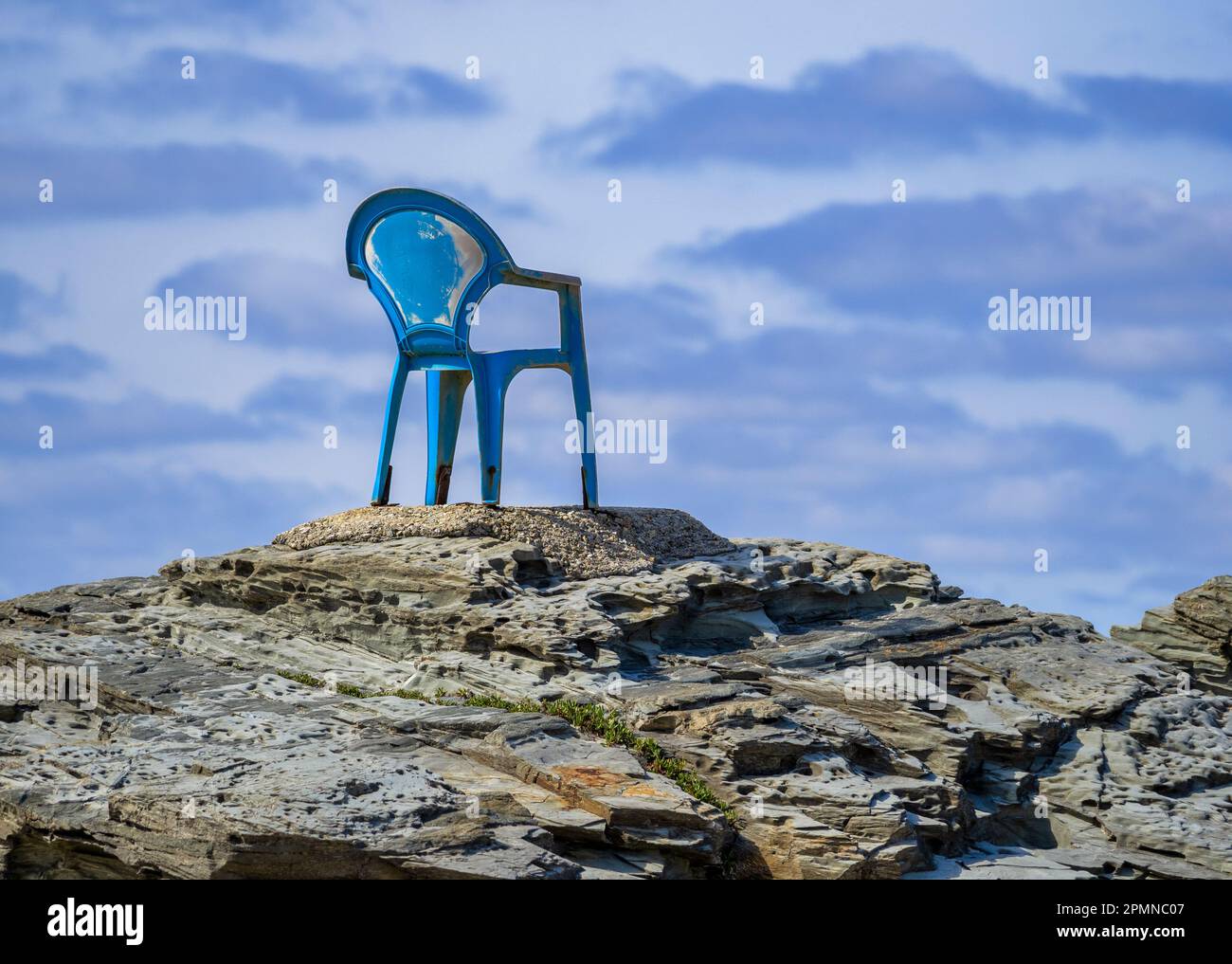 A watcher empty chair at beach Stock Photo