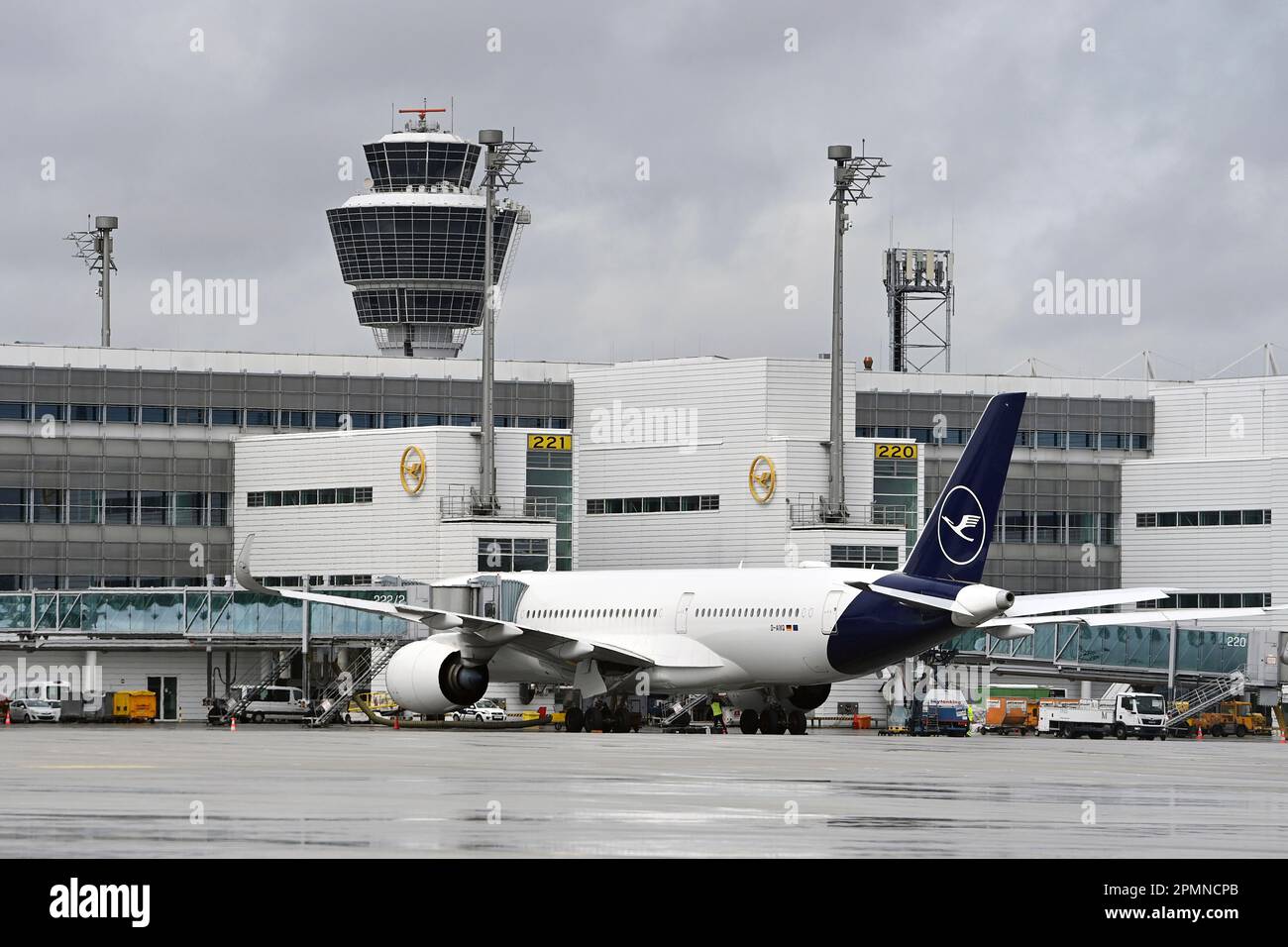 Impressions from Franz Josef Strauss Airport in Munich on April 12