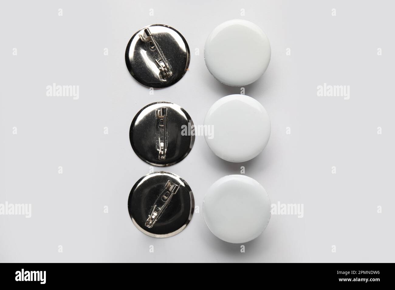 Blank badges isolated on white background Stock Photo - Alamy
