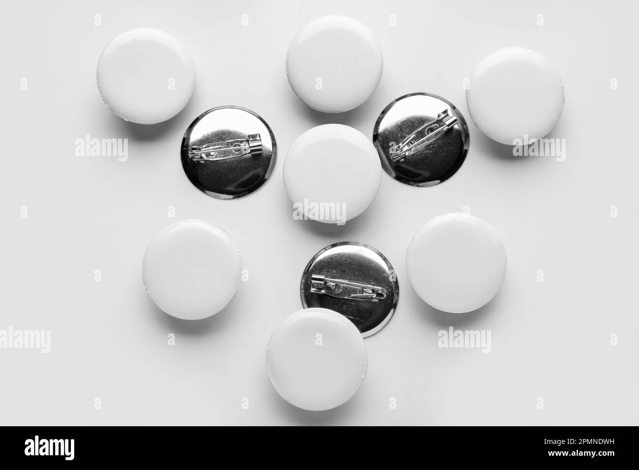 Blank badges isolated on white background Stock Photo - Alamy