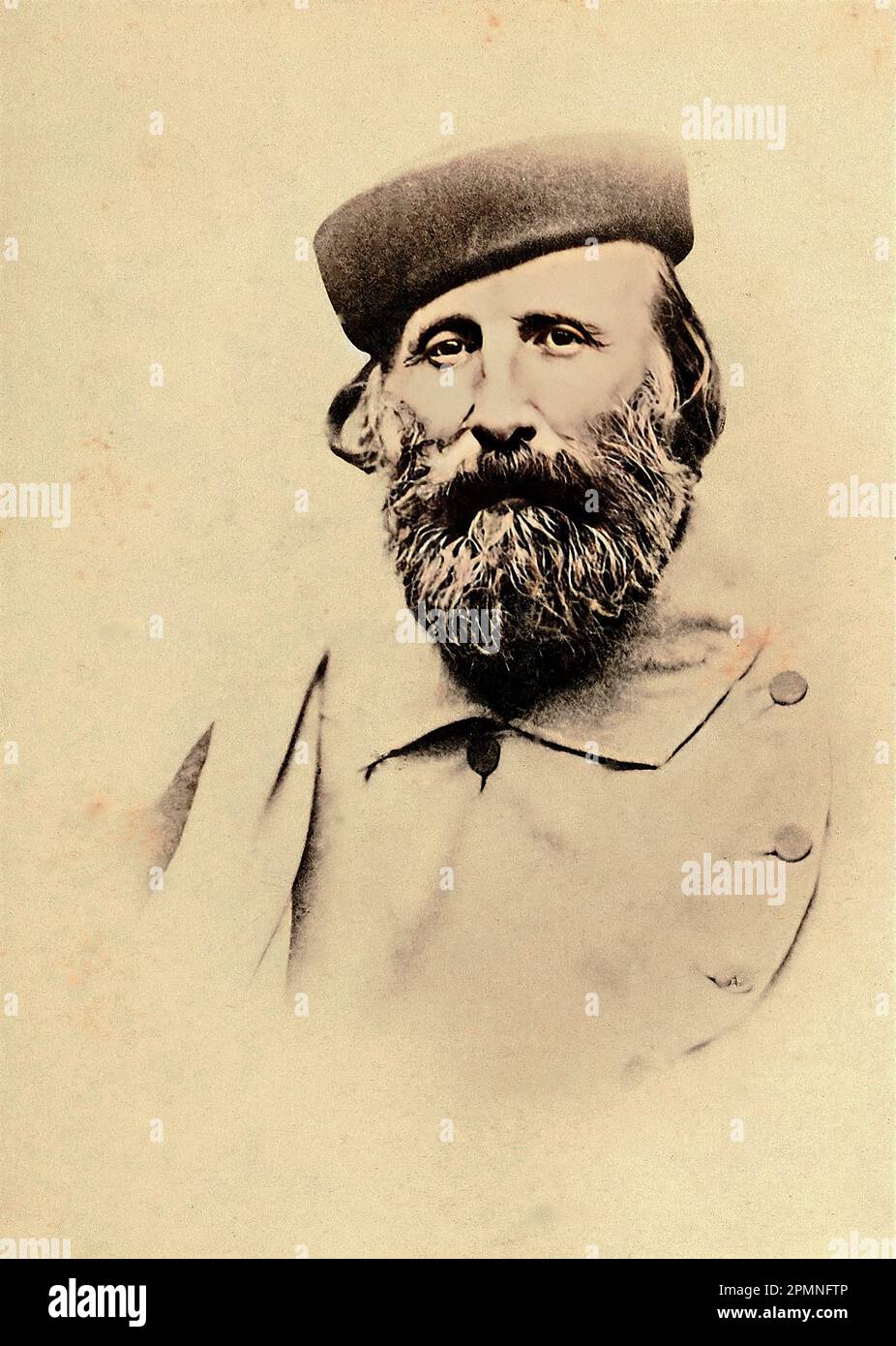 Portrait of Giuseppe Garibaldi By Nadar (Gaspard-Félix Tournachon) Stock Photo