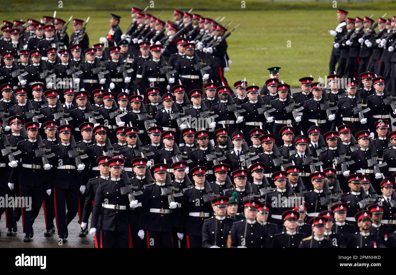 Officer Cadets parade during the 200th Sovereign's Parade at the Royal