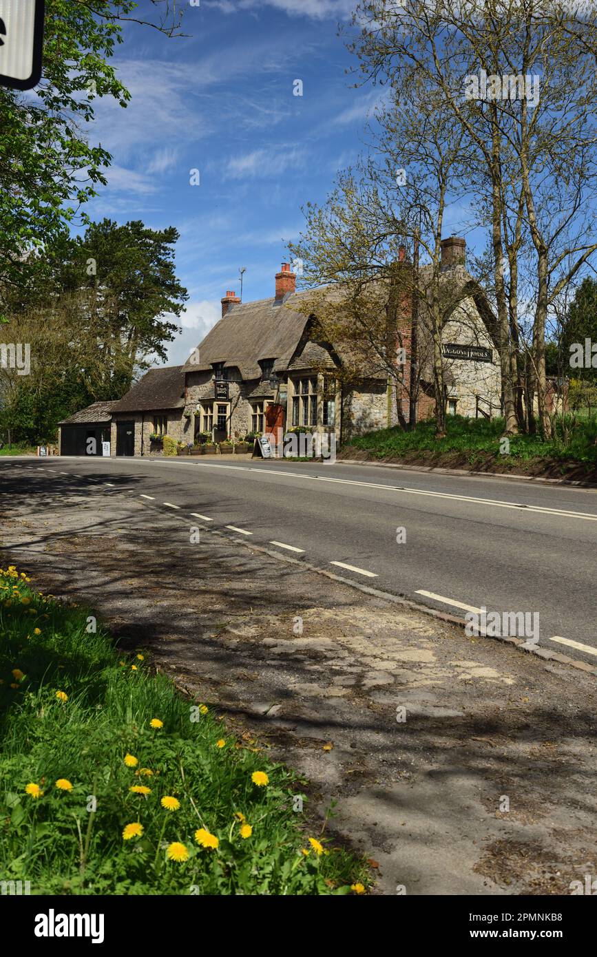 The Waggon & Horses public house beside the A4 Bath Road at