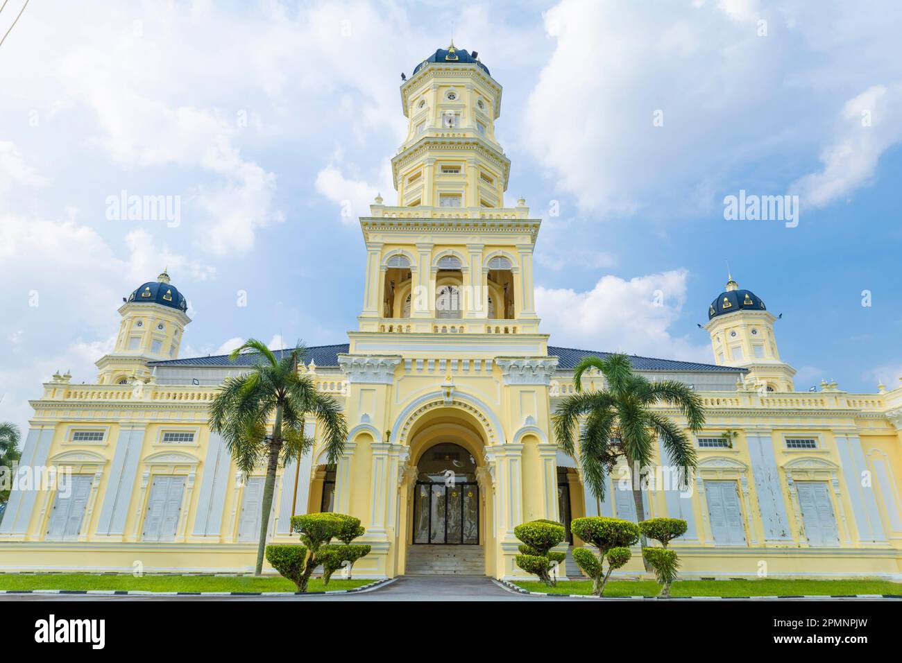Sultan Abu Bakar State Mosque Building, Johor Bahru, Malaysia Stock