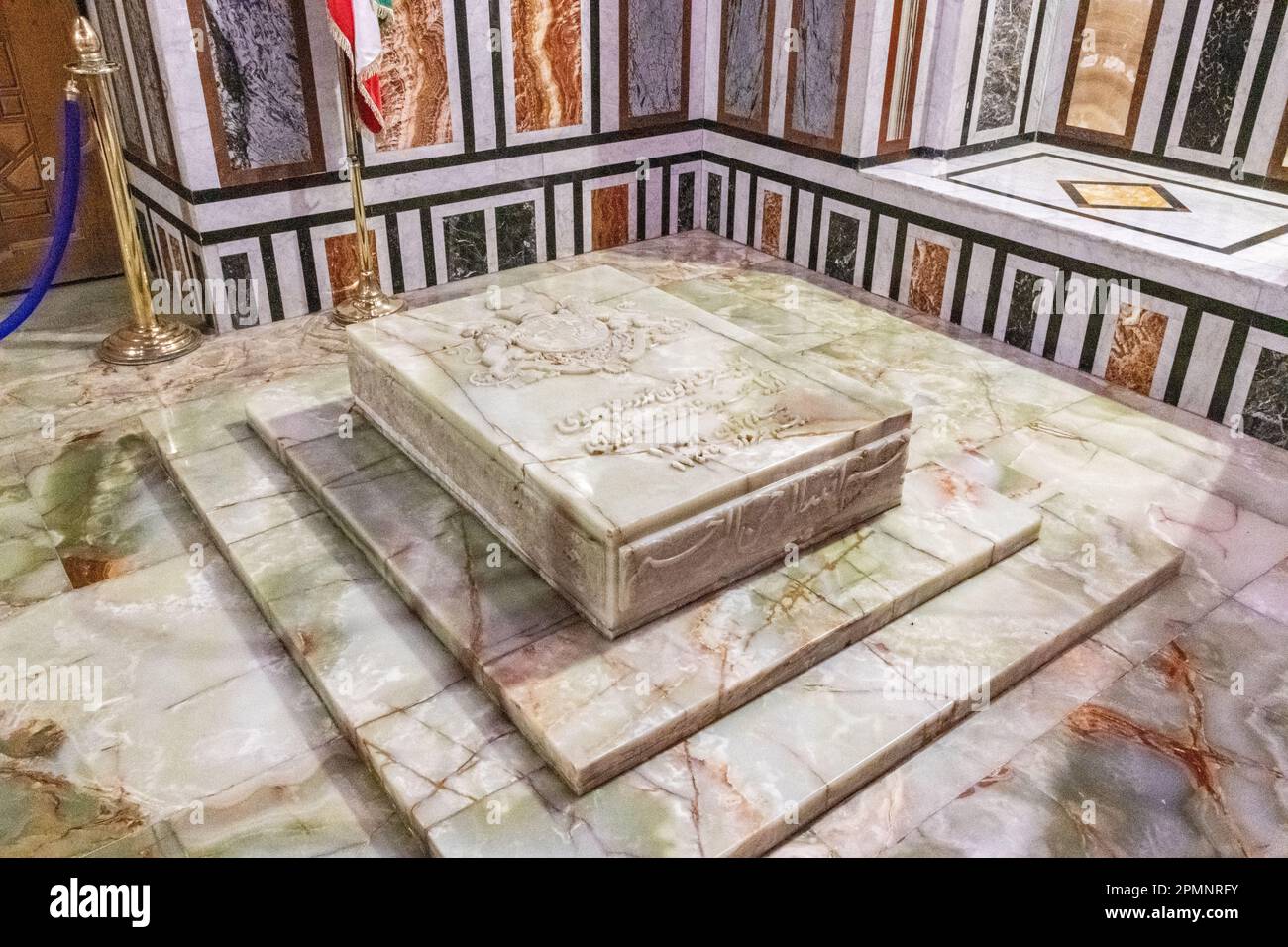 The tomb of Reza Shah Pahlavi of Iran at Al-Rifai Mosque in Cairo, Egypt Stock Photo