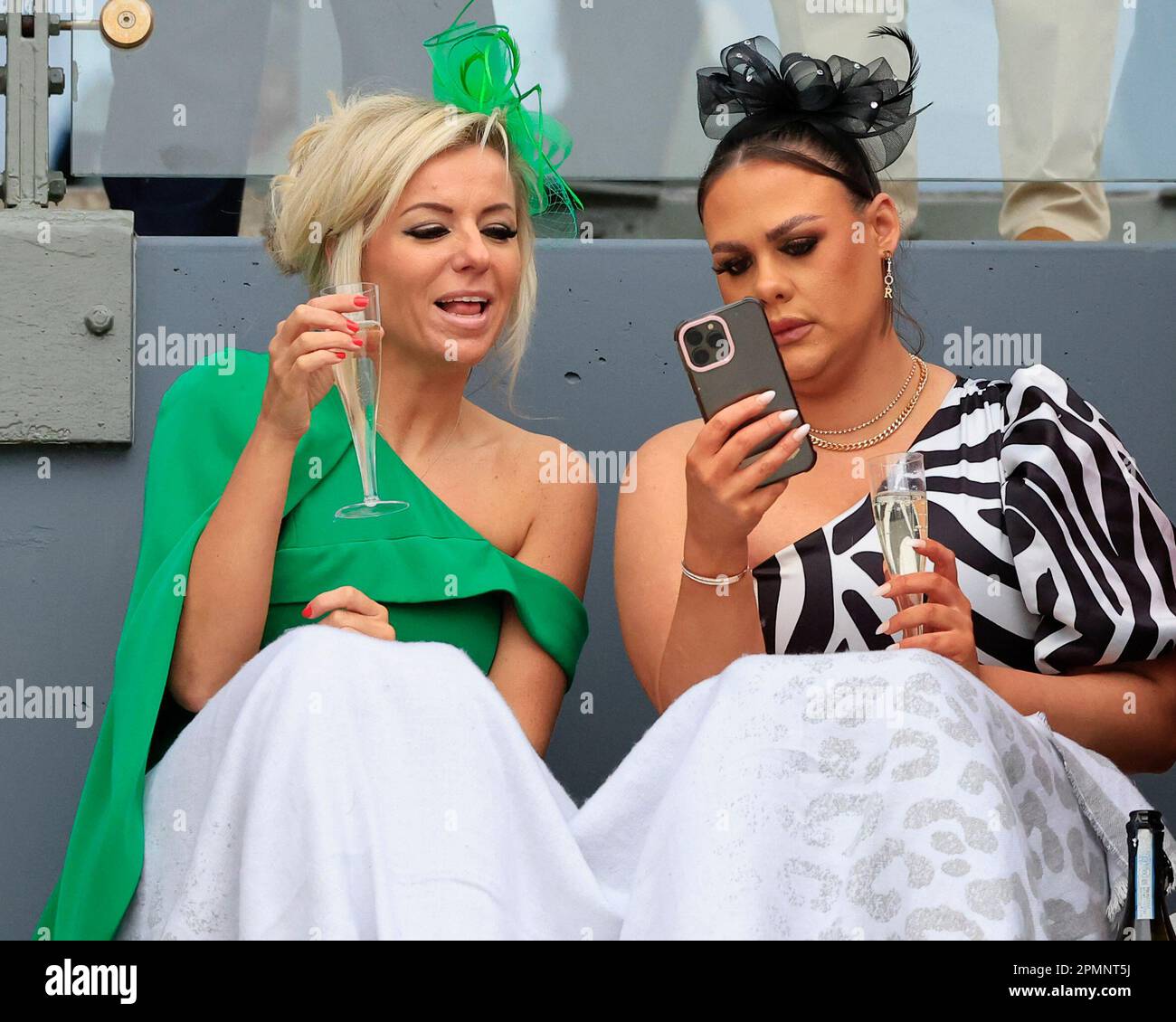 Ladies enjoying the racing during the Randox Grand National festival ...
