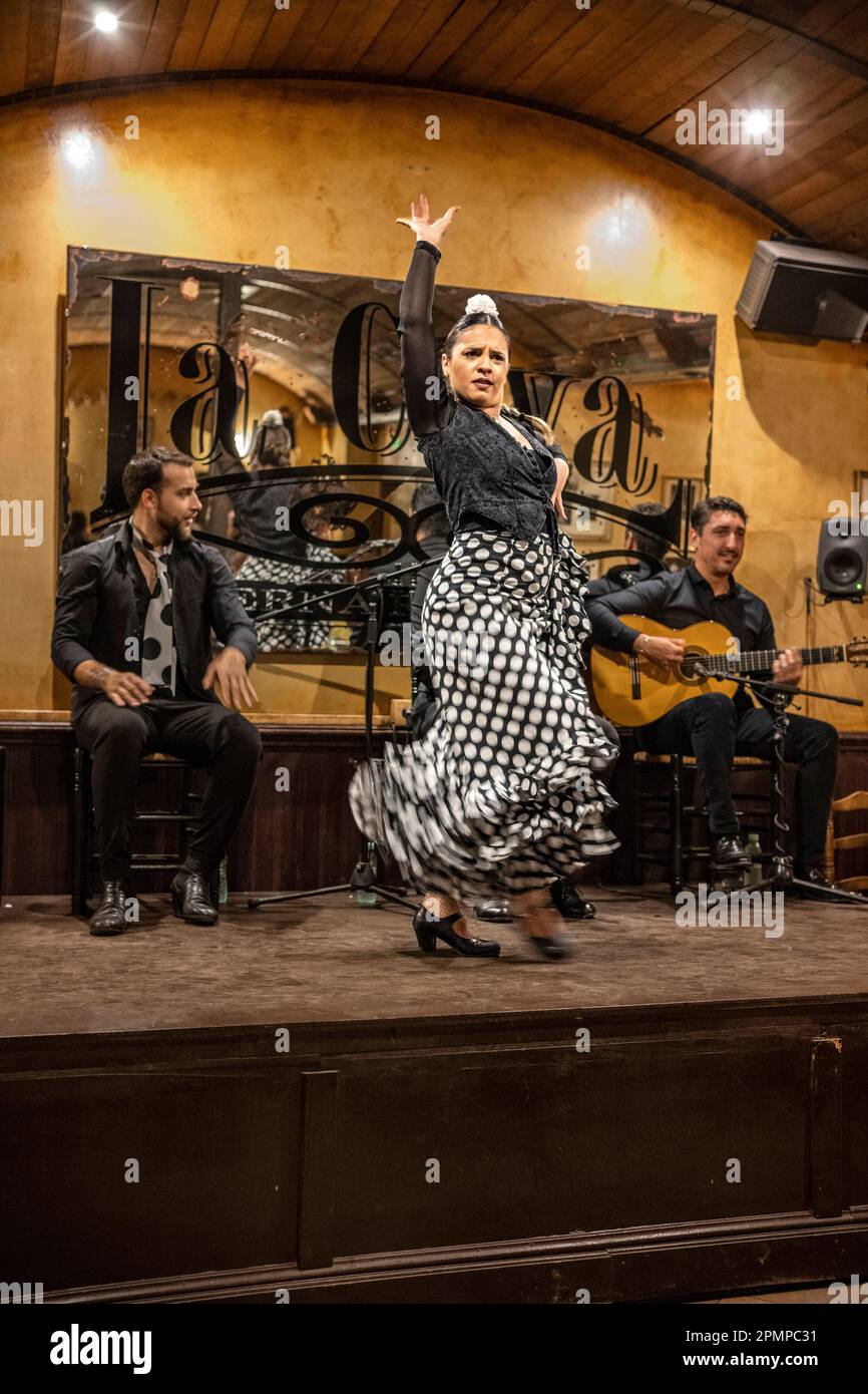 Flamenco dancing in Cadiz Spain. Stock Photo