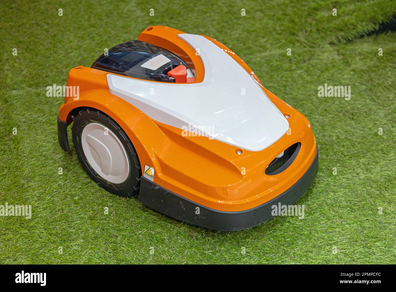 Automated Robotic Lawn Mower Machine Smart Technology Stock Photo Alamy