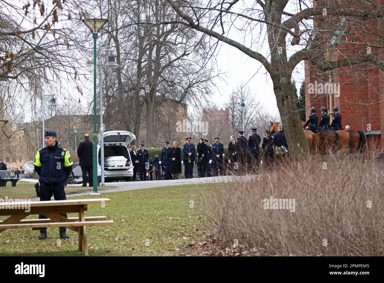 The funeral of Mats Löfving, who was deputy national police chief and