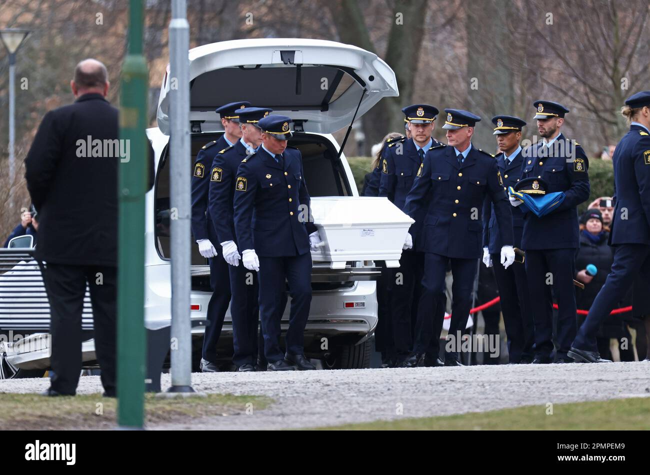 The funeral of Mats Löfving, who was deputy national police chief and