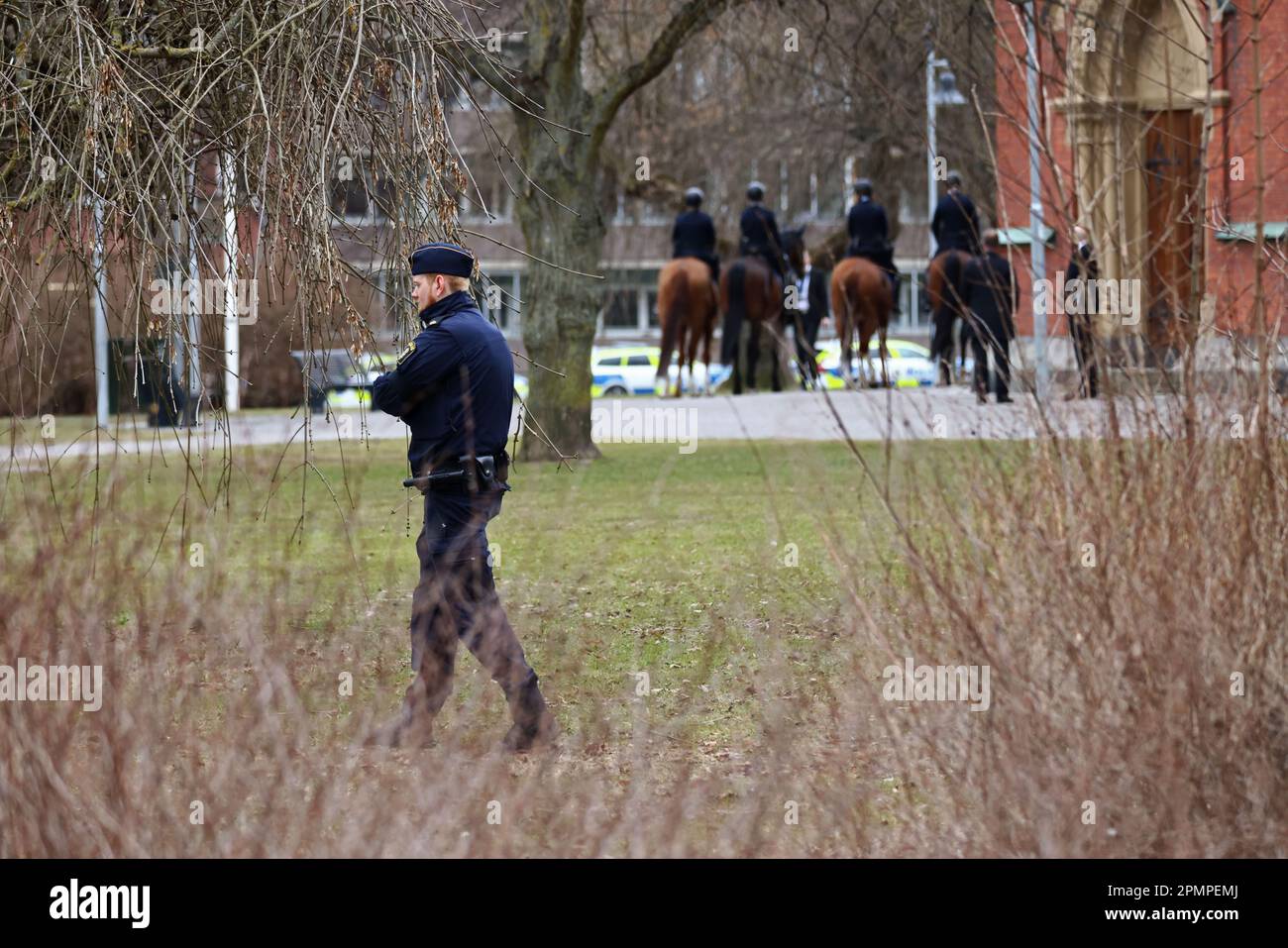 The funeral of Mats Löfving, who was deputy national police chief and