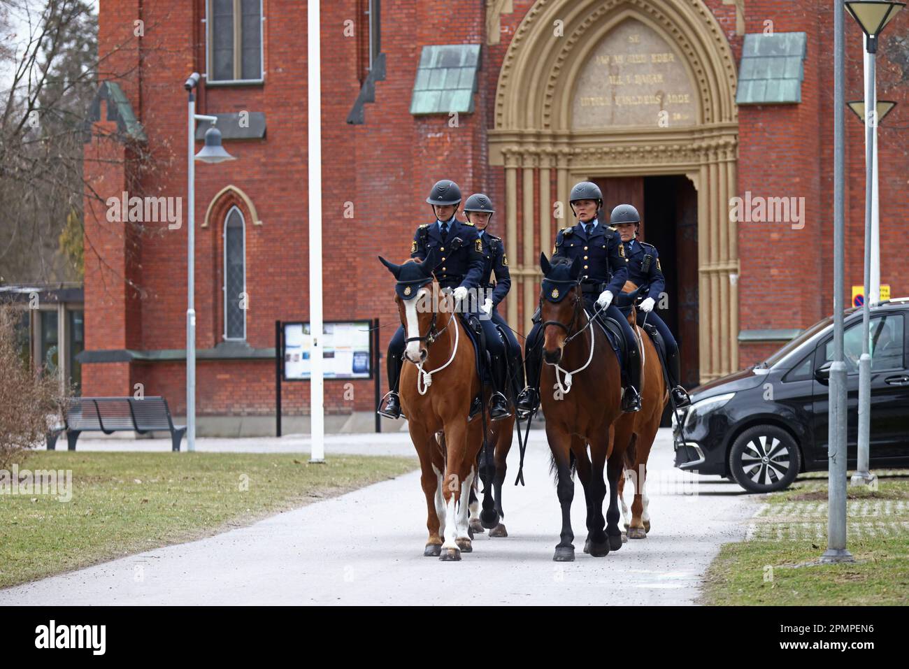 The funeral of Mats Löfving, who was deputy national police chief and