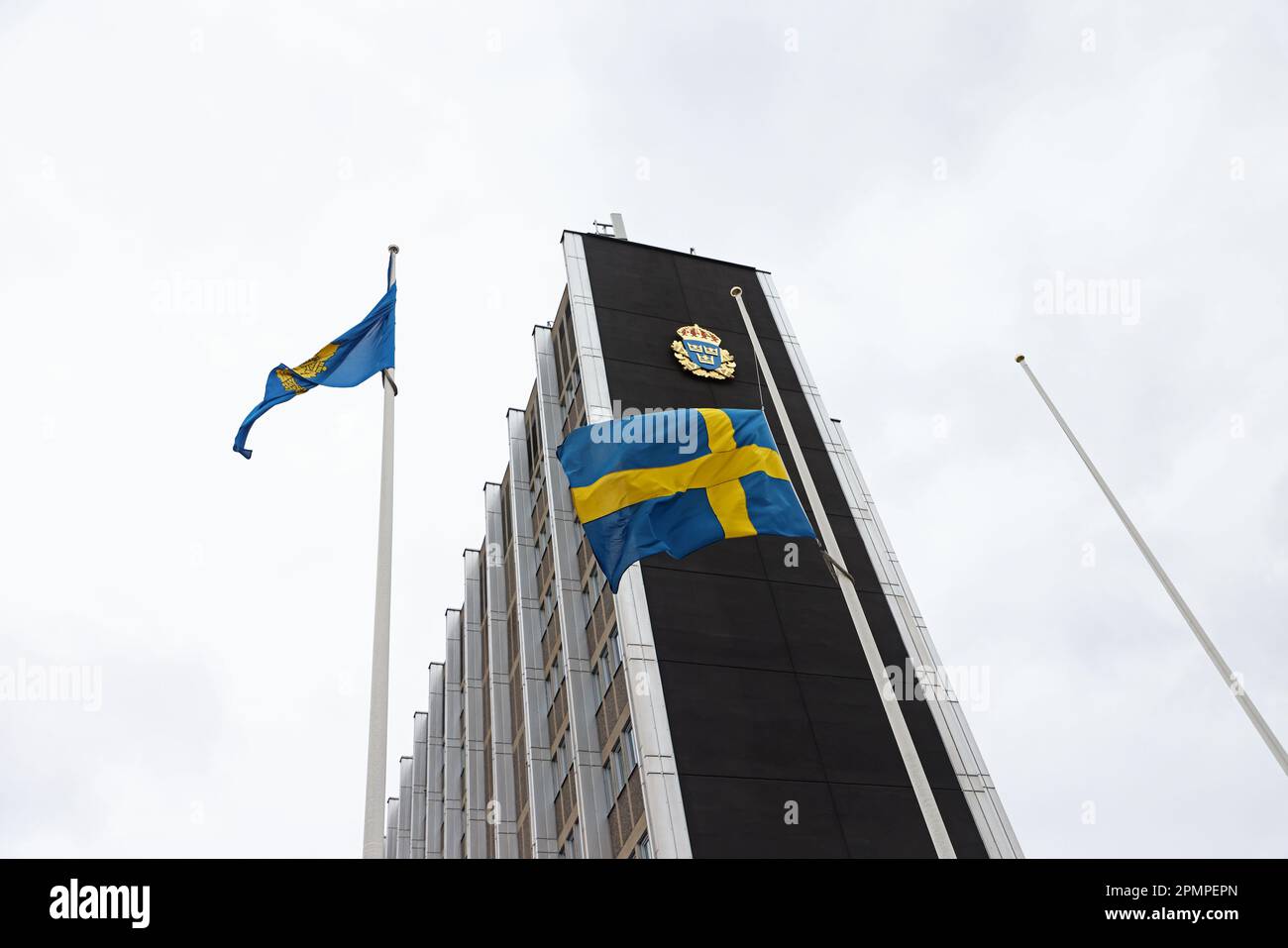The funeral of Mats Löfving, who was deputy national police chief and regional police chief in Stockholm. Stock Photo