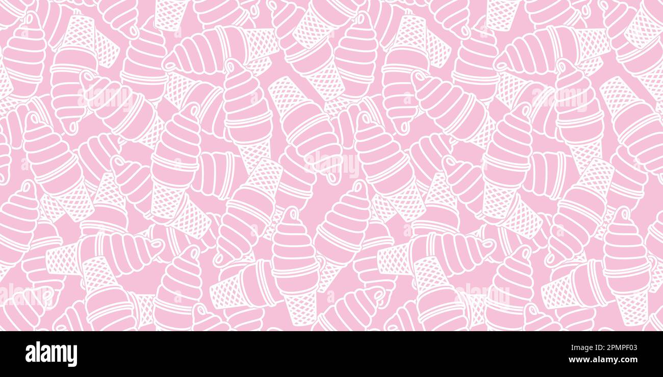 ice cream Seamless Pattern Twisted cone vector isolated background ...
