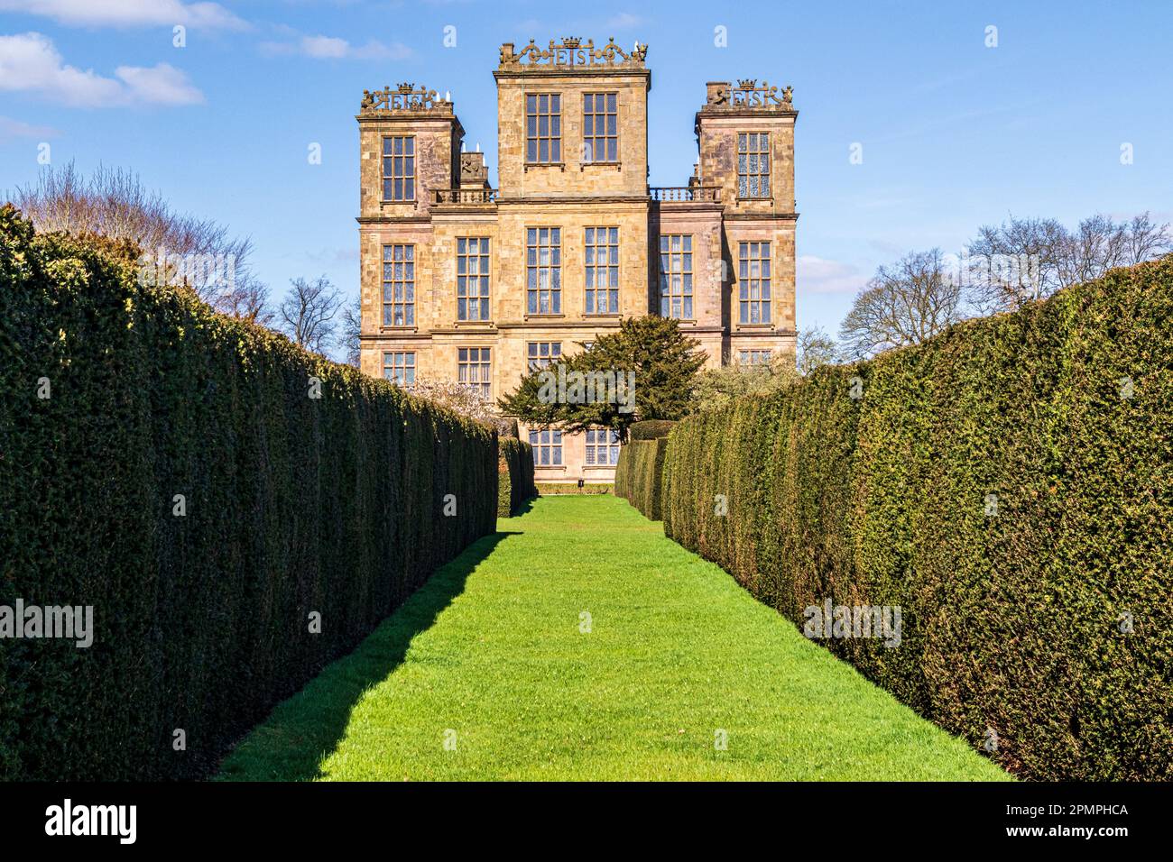 Hardwick Hall - an Elizabethan house built by Bess of Hardwick in the 1590s, Derbyshire, England UK Stock Photo