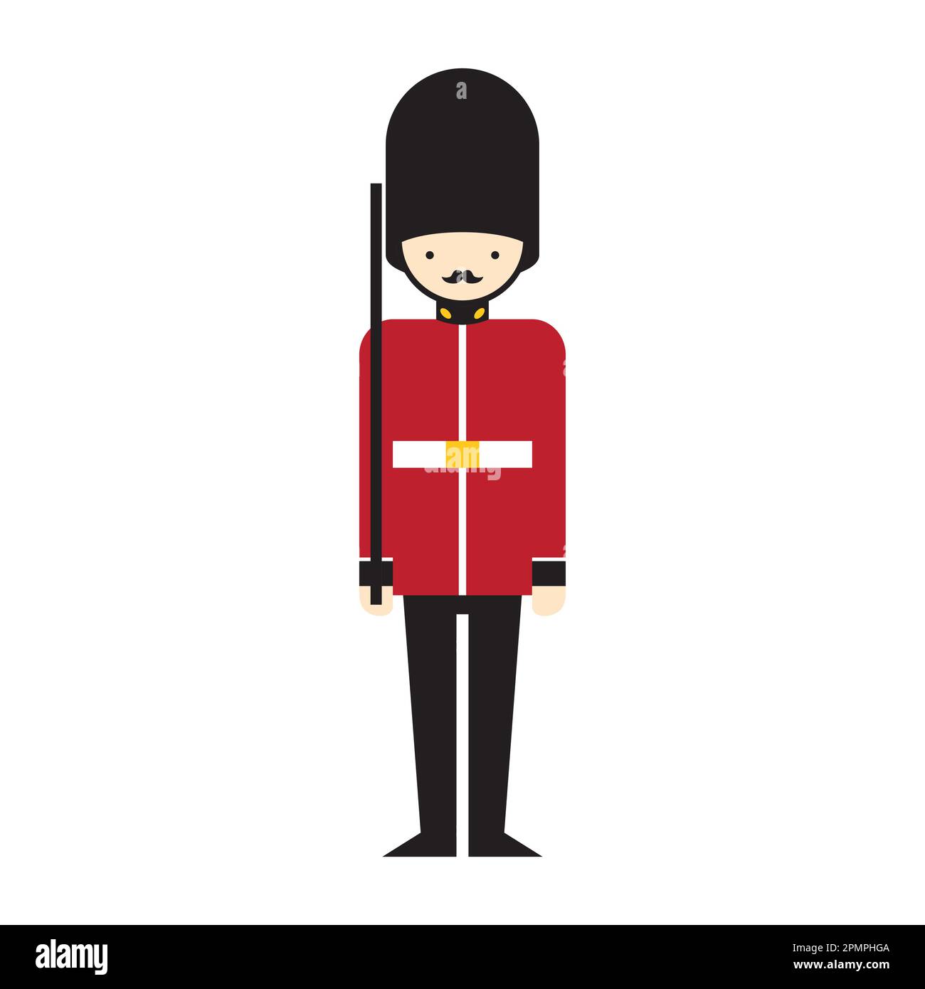 Queen Guard cartoon icon Vector illustration character Stock Vector