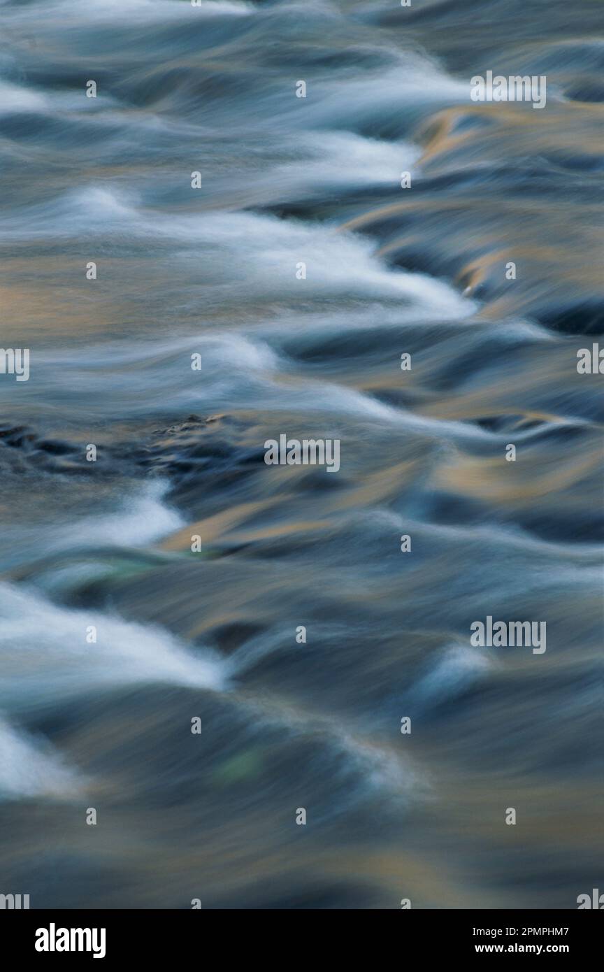 Time lapse photograph of rushing water; United States of America Stock Photo