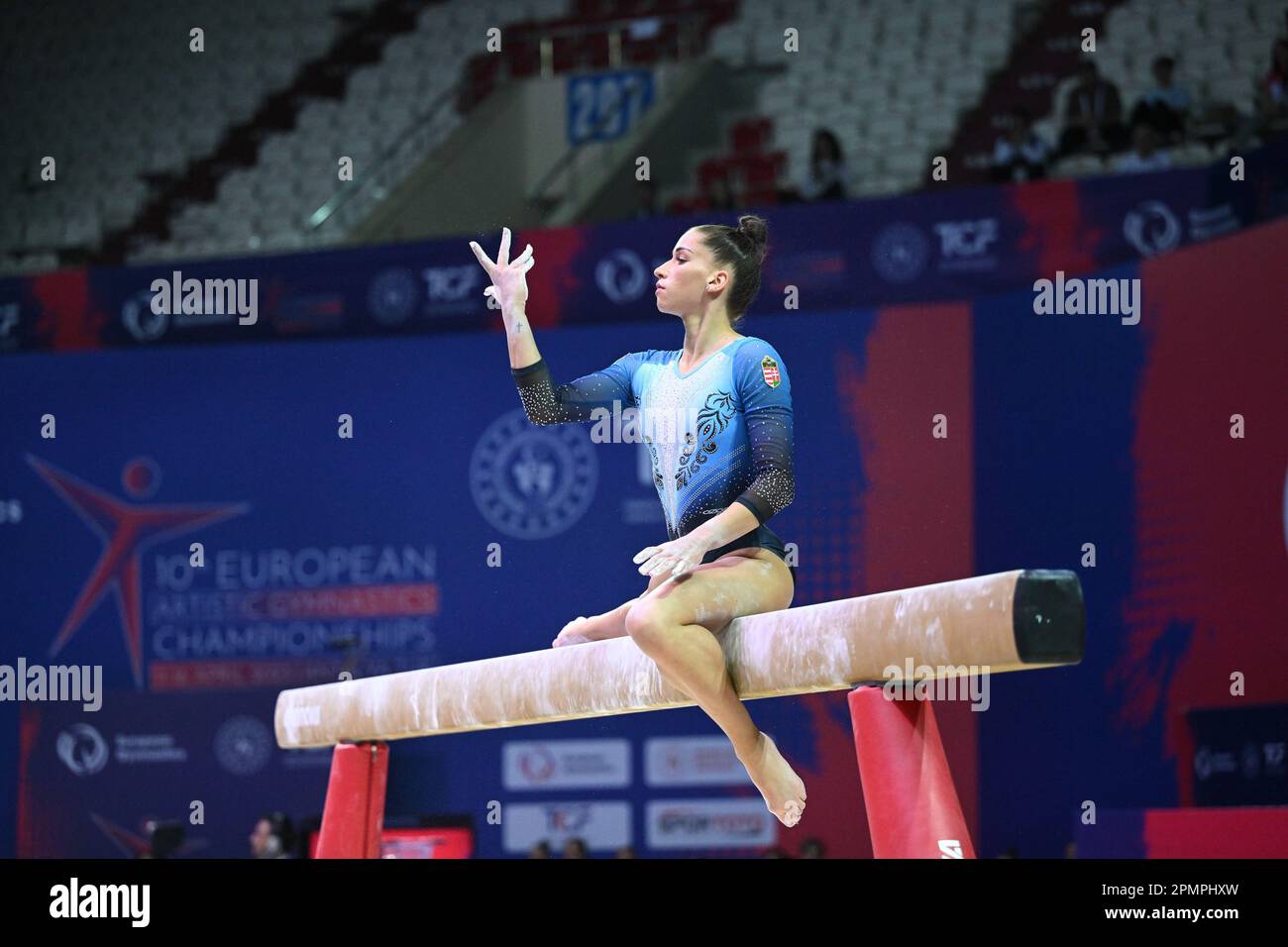 Antalya, Turkey. 14th Apr, 2023. KOVACS Zsofia (HUN) beam during