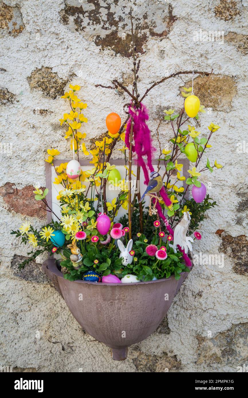Easter decorations in Weitra, Waldviertel, Austria Stock Photo