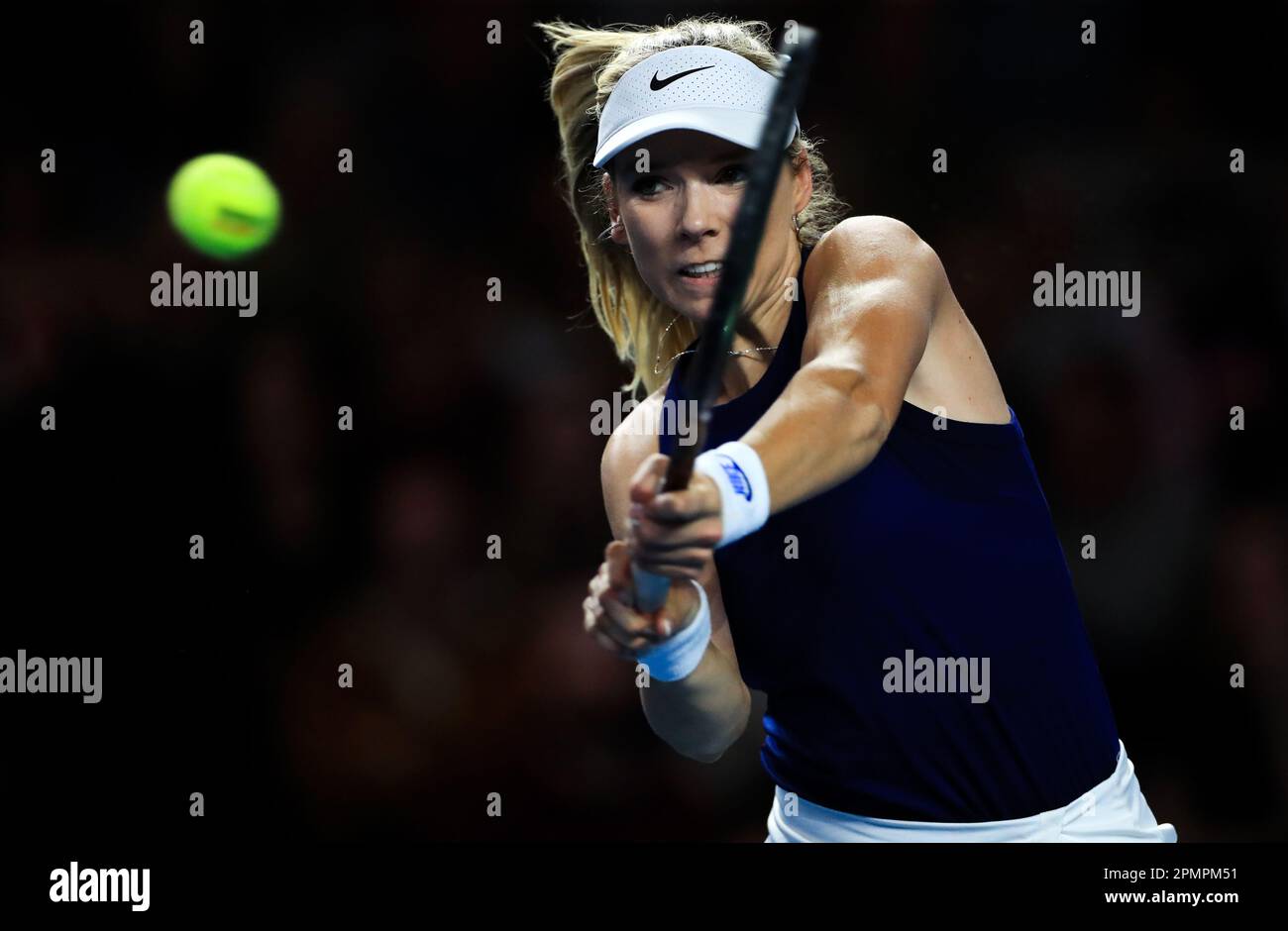 Great Britain's Katie Boulter in action during the Billie Jean King Cup