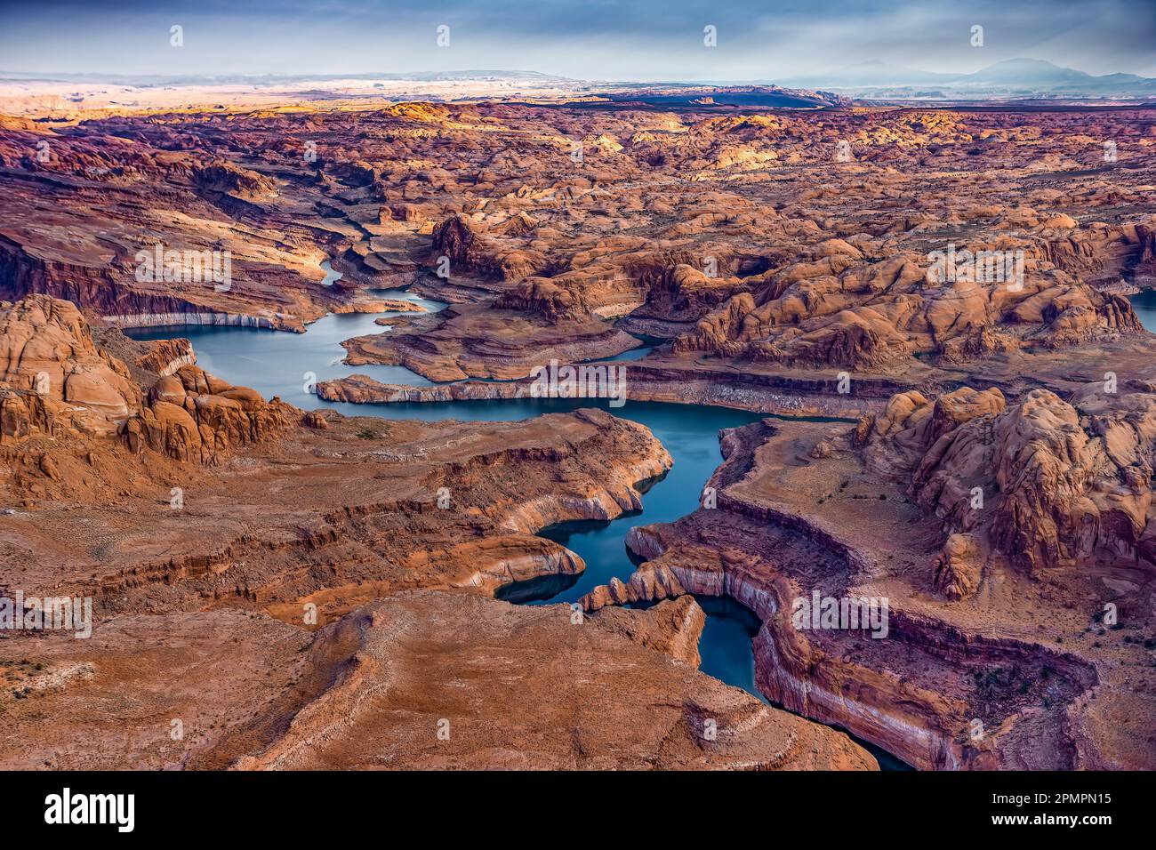 Meandering Waters of Glen Canyon - Lake Powell Stock Photo