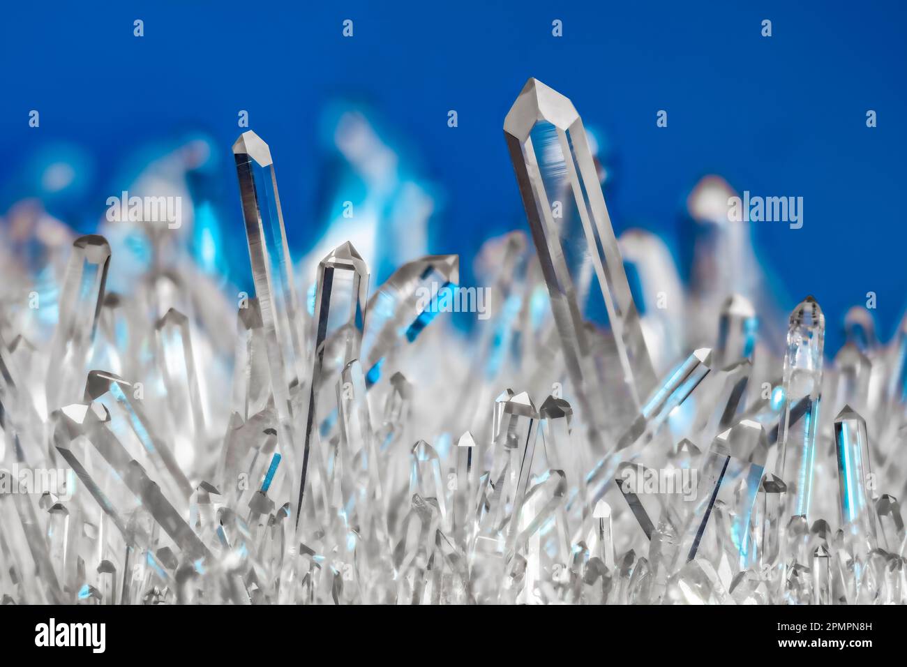 Quartz, Columbia Quartz is a hard, crystalline mineral composed of silicon and oxygen atoms. Stock Photo