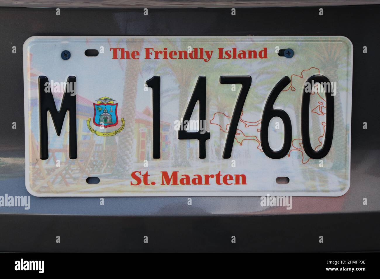 Car number plate, St Maarten Stock Photo Alamy