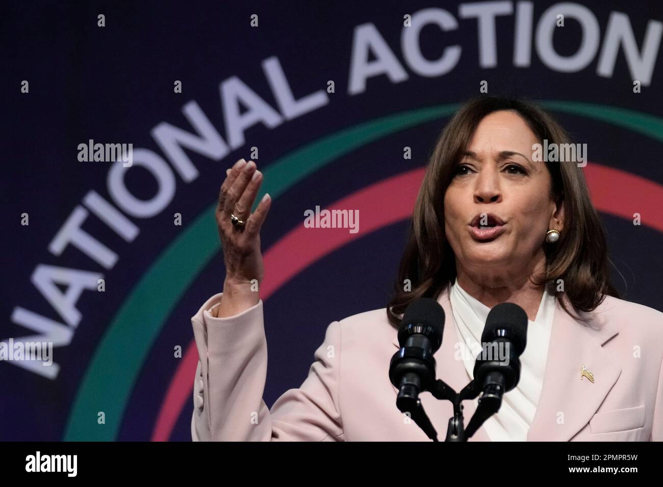 Vice President Kamala Harris speaks during the National Action Network