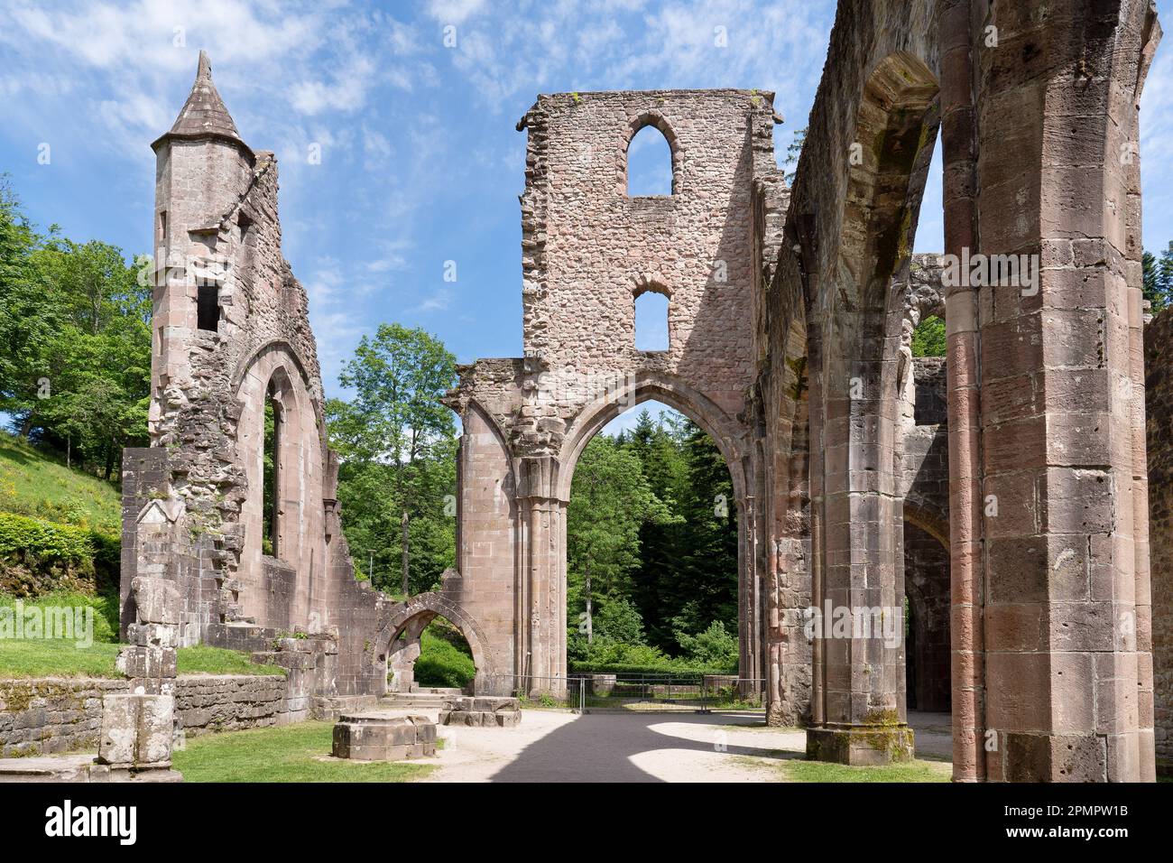 Amidst the ruin of All Saints Abbey (Kloster Allerheiligen) in Black ...