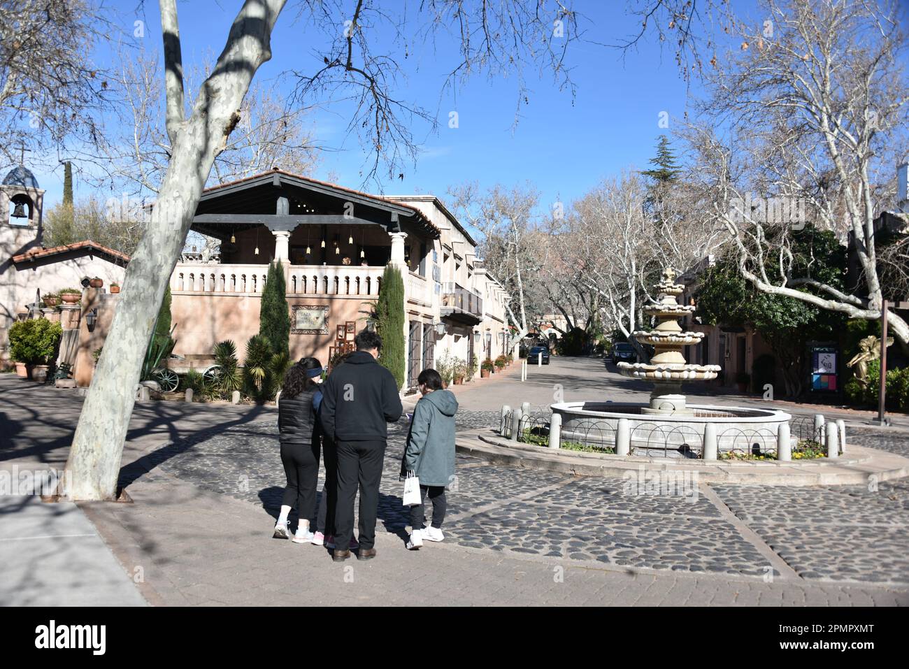Sedona, Arizona. U.S.A. 1/13/2023. Tlaquepaque Village. Quaint shops