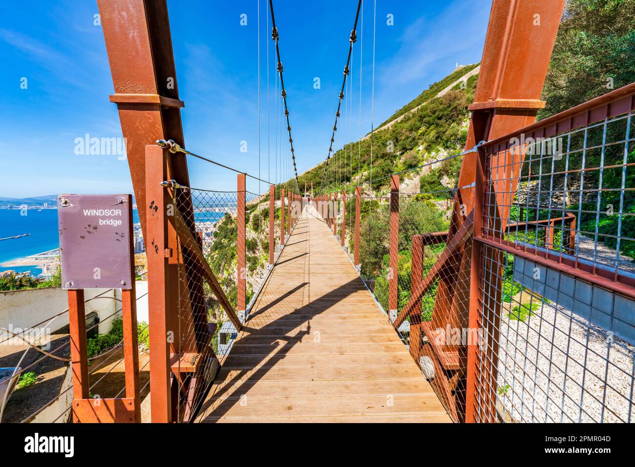 Windsor suspension bridge, Gibraltar. UK Stock Photo Alamy