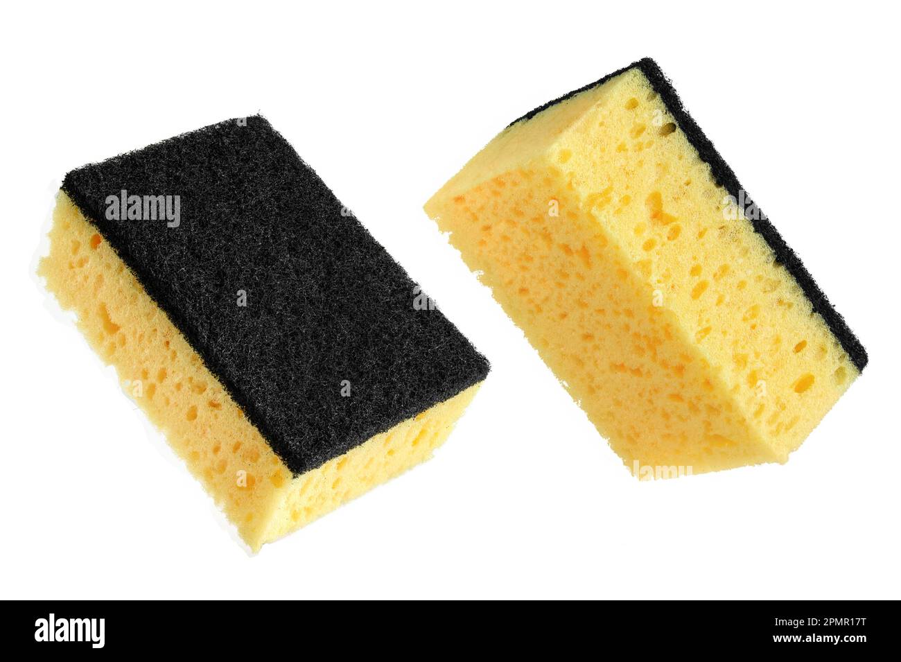 Nonscratch cleaning yellow scrub sponges scrubbing sponge. for