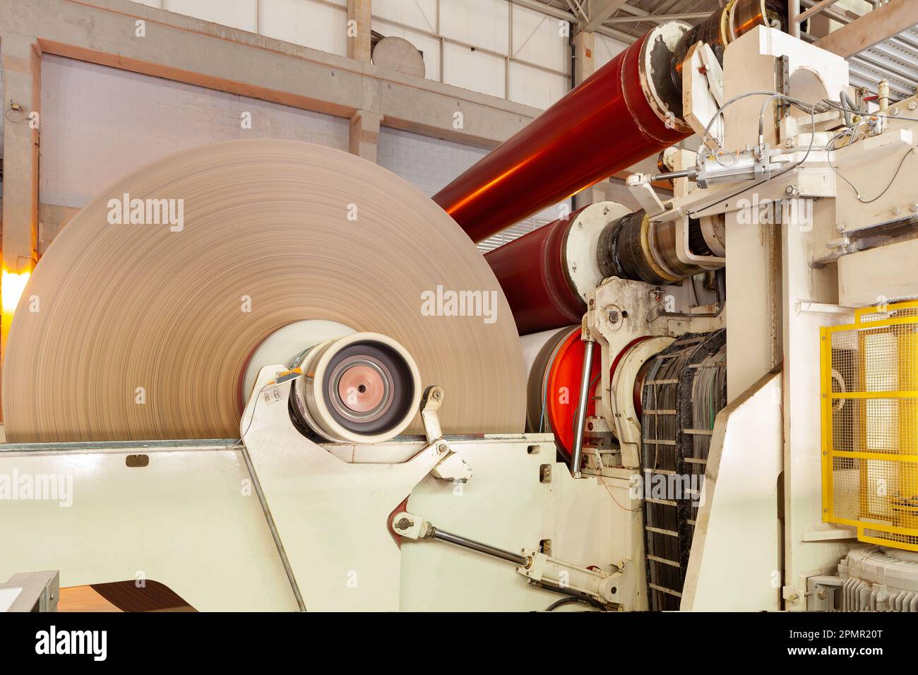 The machinery in a paper mill plant Stock Photo Alamy