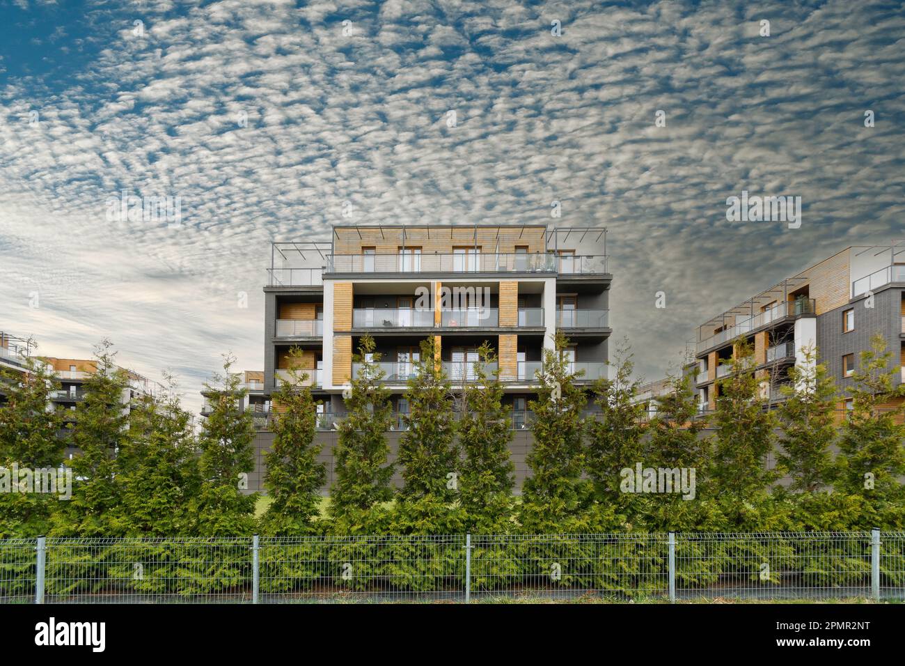 Modern apartment buildings in the city of Krakow, Poland Stock Photo