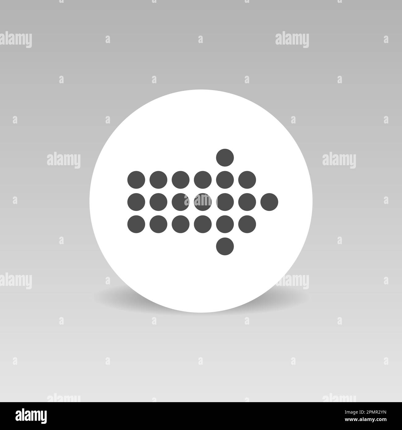 Dot arrow vector icon click element. Round sign Stock Vector Image ...