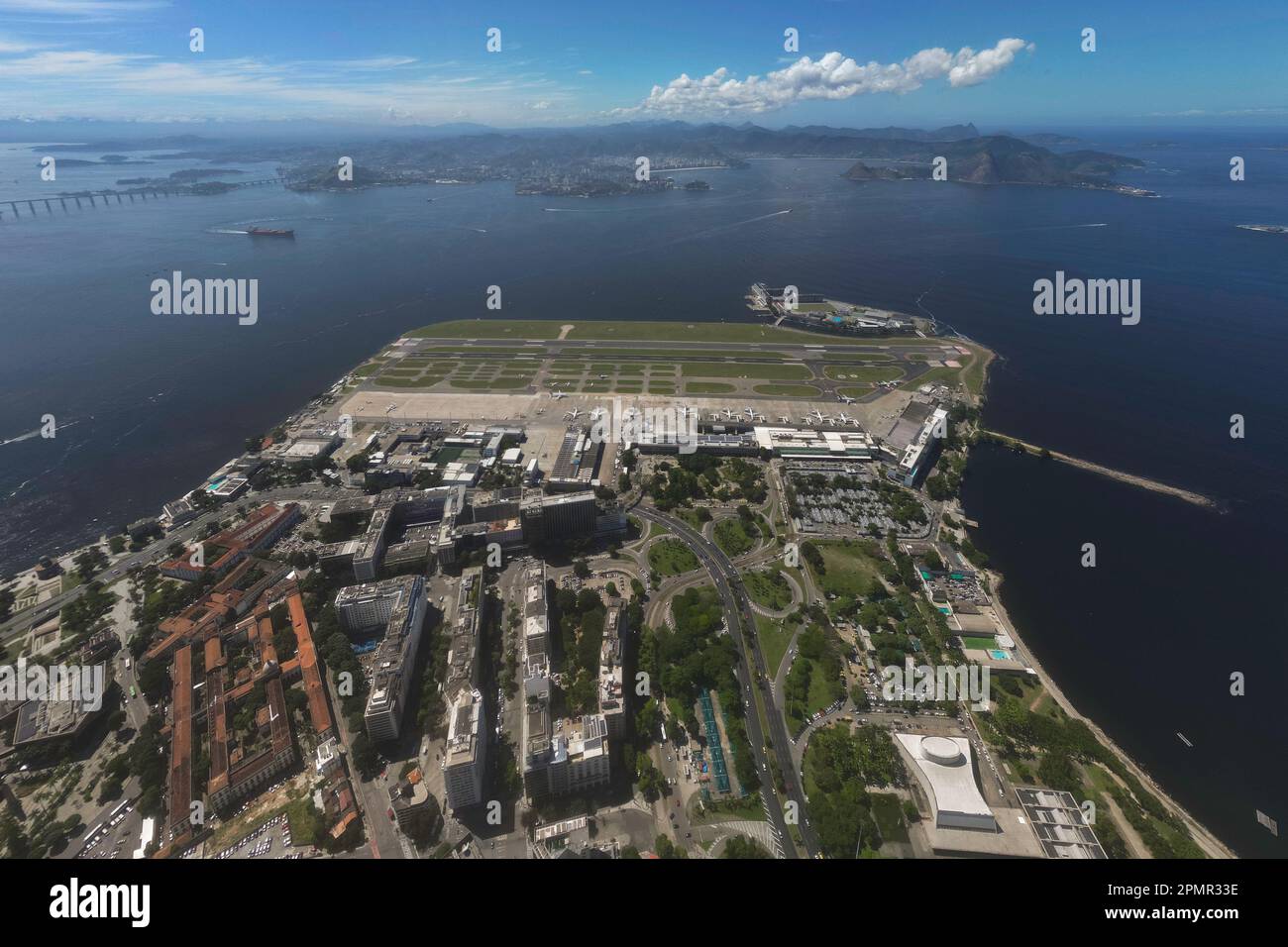 Santos Dumont Airport aerial view. It is the second major airport