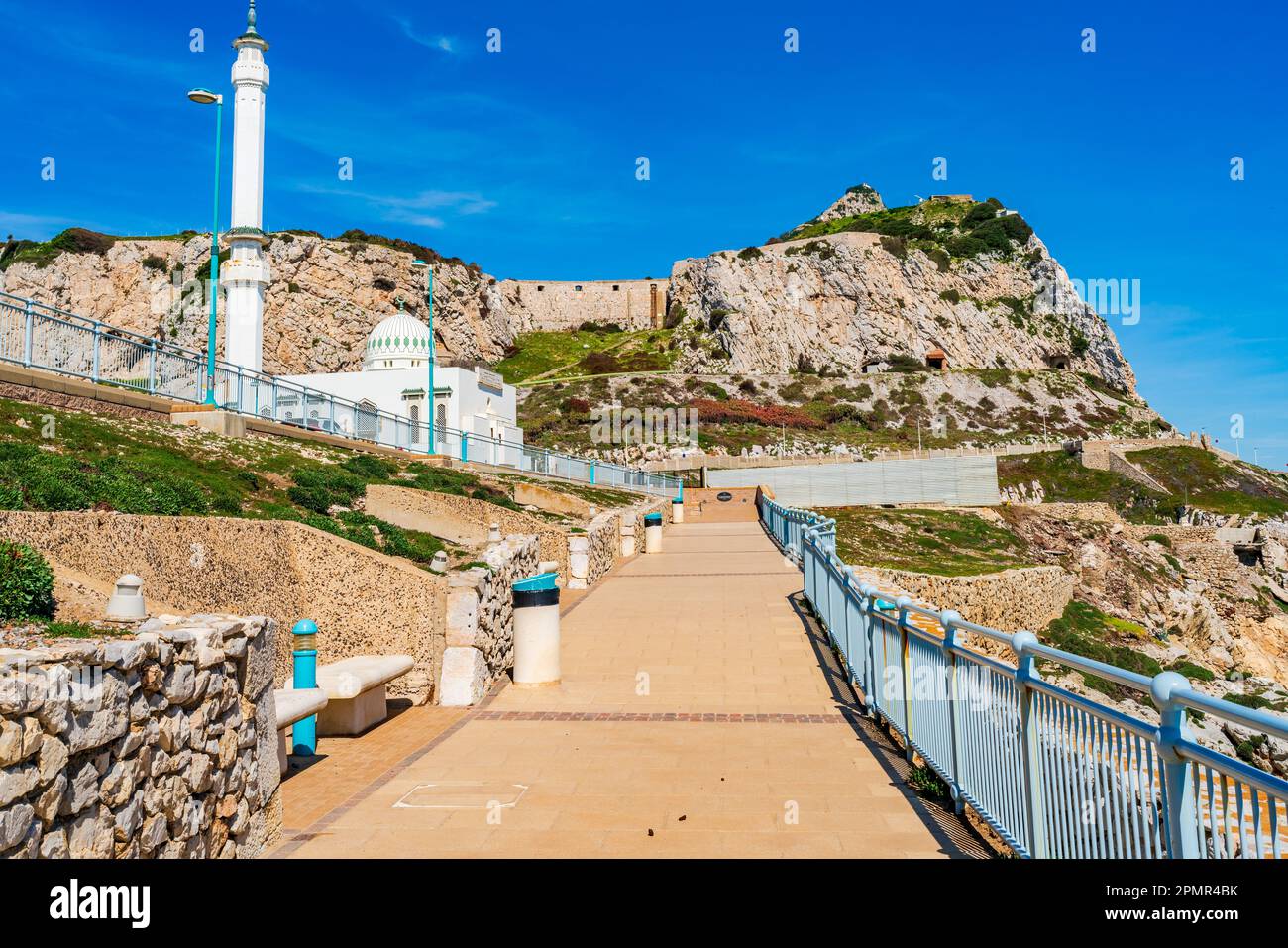 The Ibrahim-al-Ibrahim Mosque at Europa Point in Gibraltar, UK Stock Photo
