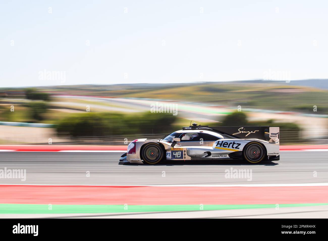 Portimao, Portugal. 14th Apr, 2023. 48 BECKMANN David (ger), YE Yifei (chn), FELIX DA COSTA Antonio (prt), HERTZ Team JOTA, Oreca 07 - Gibson, action during the 6 Hours of Portimao 2023, 2nd round of the 2023 FIA World Endurance Championship, from April 14 to 16, 2023 on the Algarve International Circuit in Portimao, Portugal - Photo: Joao Filipe/DPPI/LiveMedia Credit: Independent Photo Agency/Alamy Live News Stock Photo