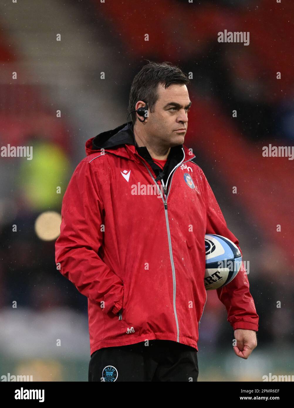 Kingsholm Stadium, Gloucester, Gloucestershire, UK. 14th Apr, 2023. Gallagher Premiership Rugby, Gloucester versus Bath; Johann van Graan Head of Rugby for Bath Credit: Action Plus Sports/Alamy Live News Stock Photo