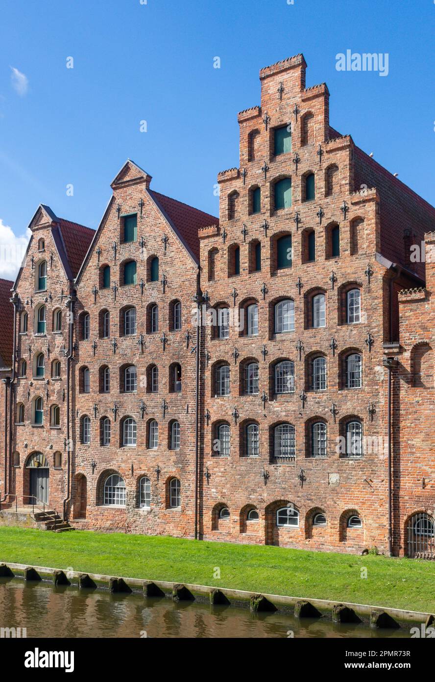 Salzspeicher (historic salt warehouses), Wallstraße, Lübeck, Schleswig-Holstein, Federal Republic of Germany Stock Photo