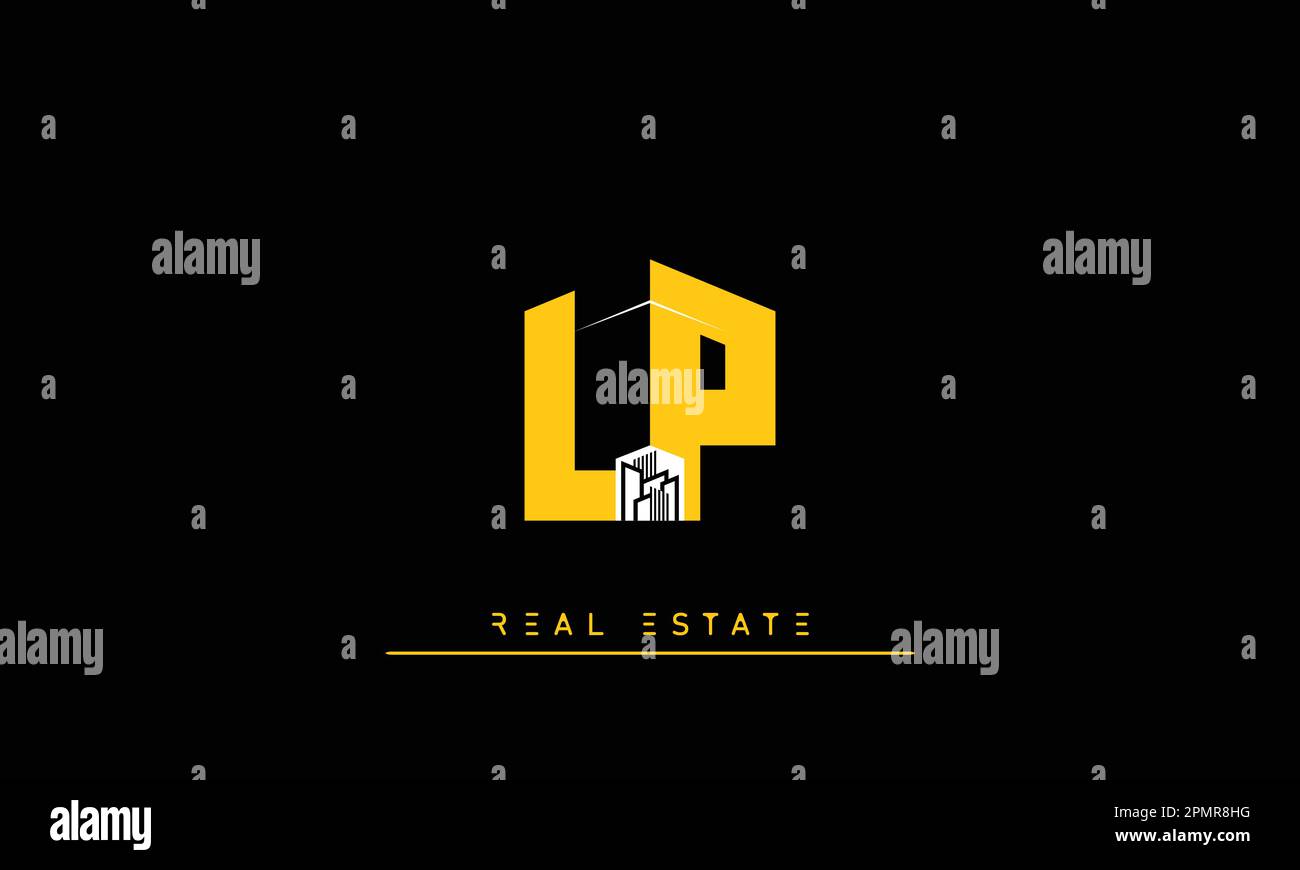 Real Estate letters Initials Monogram logo LP , PL Stock Vector Image