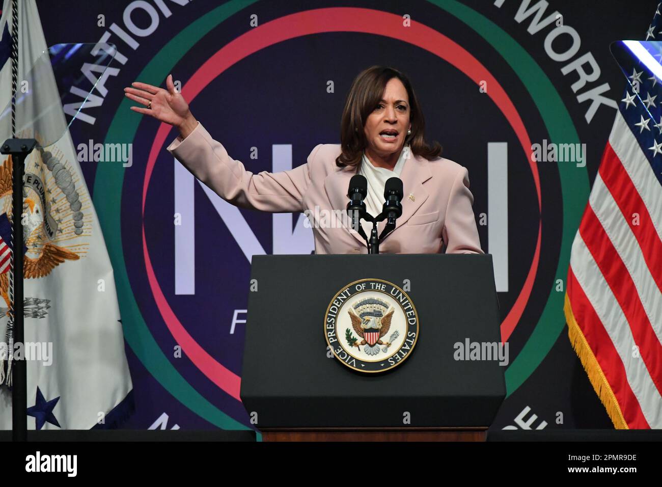 Vice President Kamala Harris speaks at the National Action Network (NAN