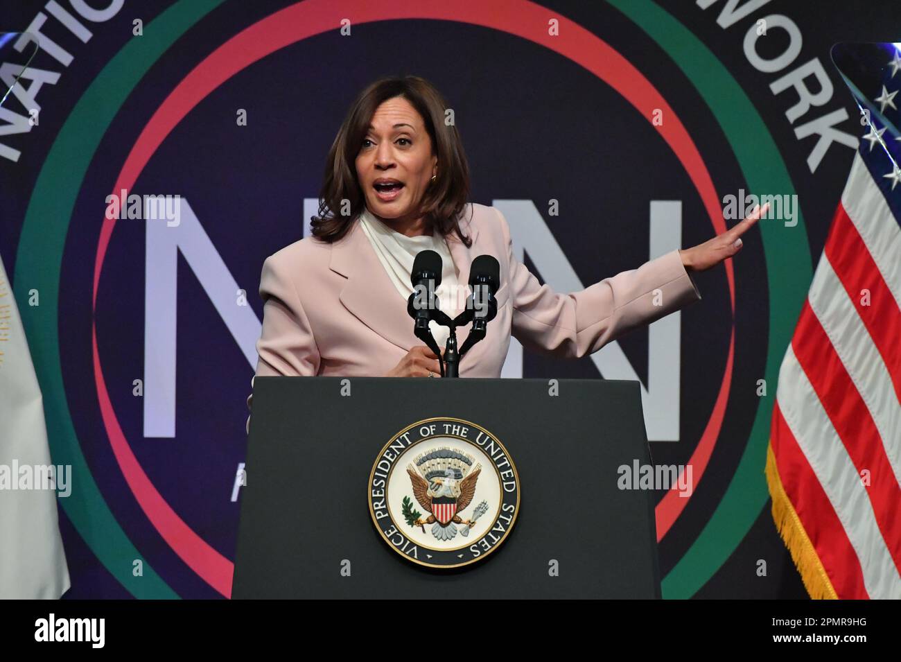 Vice President Kamala Harris speaks at the National Action Network (NAN