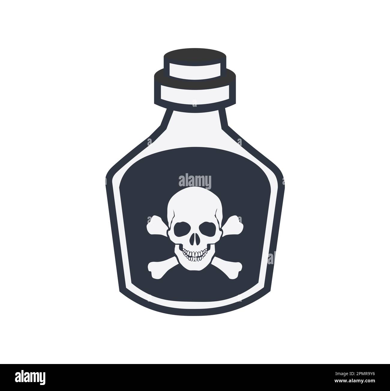 Isolated Toxic Glass Bottle Sign. Vector Illustration Stock Vector
