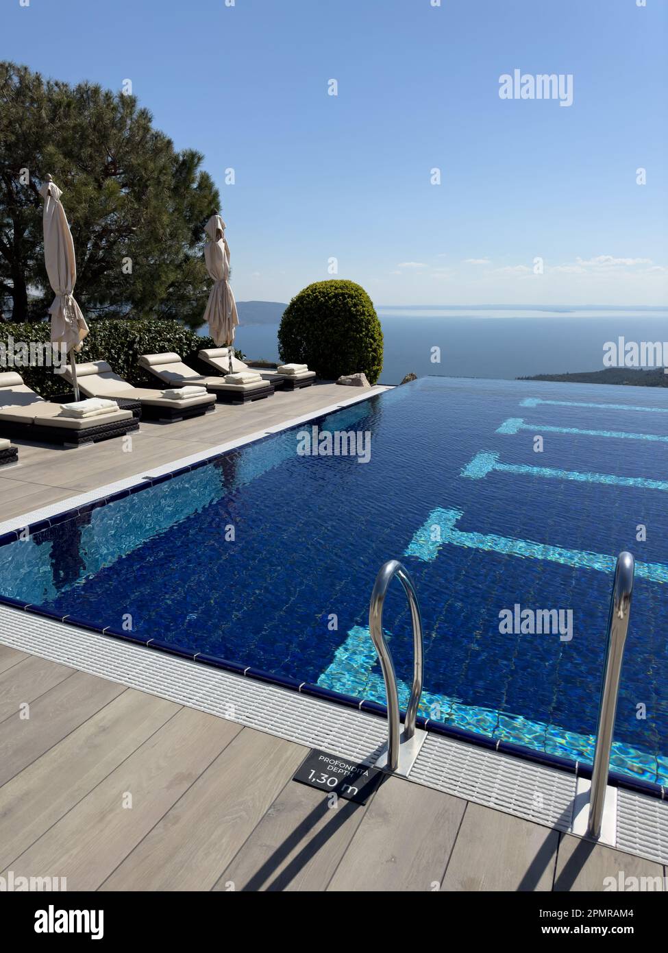 a beautiful view of the lake from the "Infinity pool Stock Photo Alamy