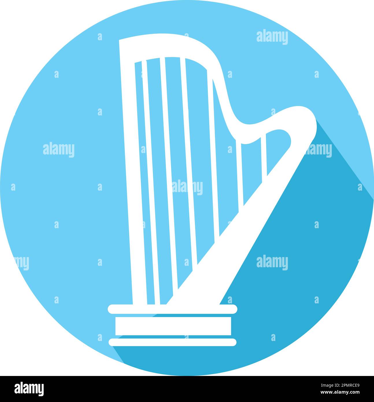 Isolated harp icon Flat design Musical instrument Vector Stock Vector ...