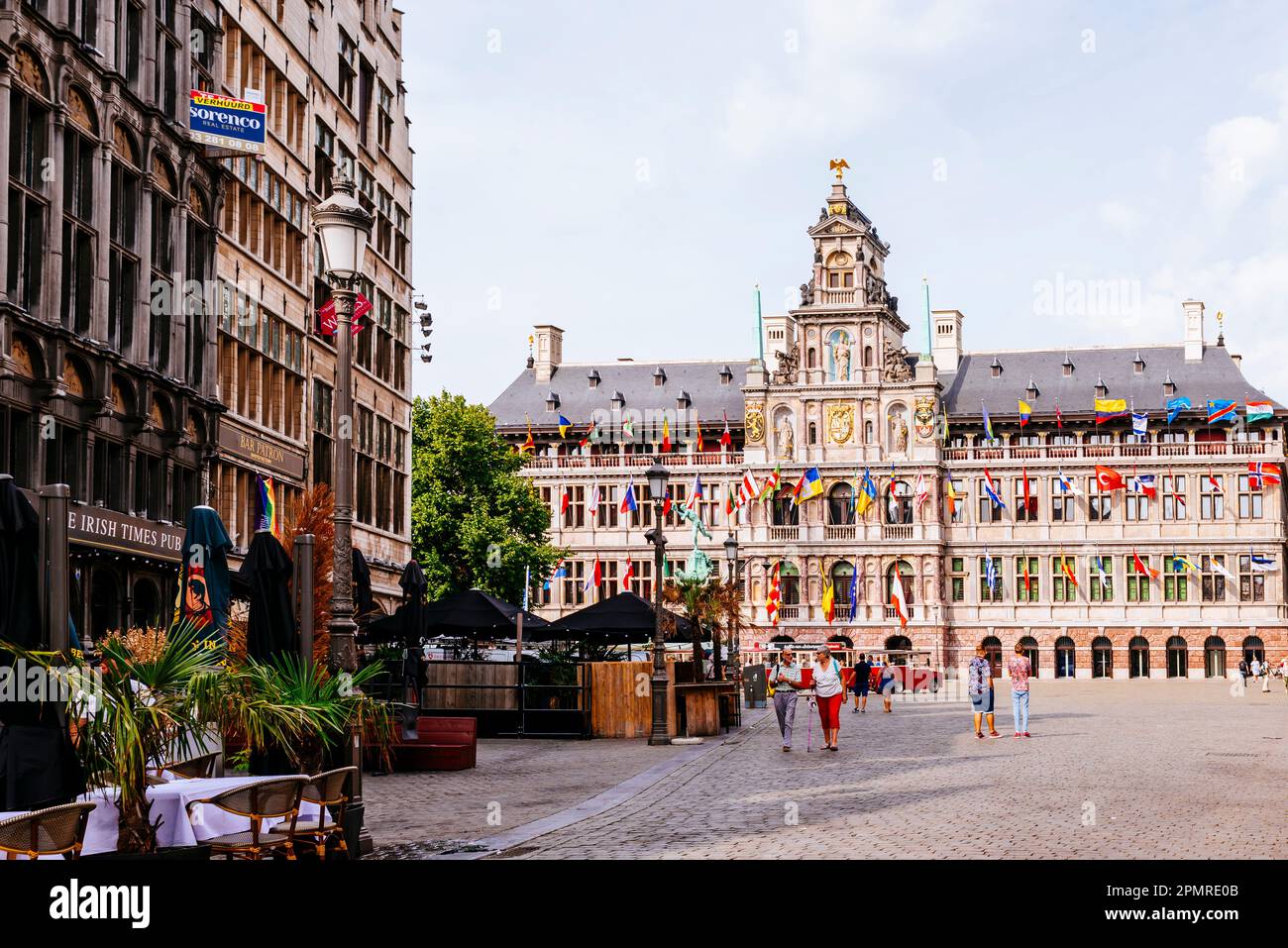 The Grote Markt is the central square of Antwerp, Belgium, situated in the old city quarter. Antwerp, Flemish Region, Belgium, Europe Stock Photo