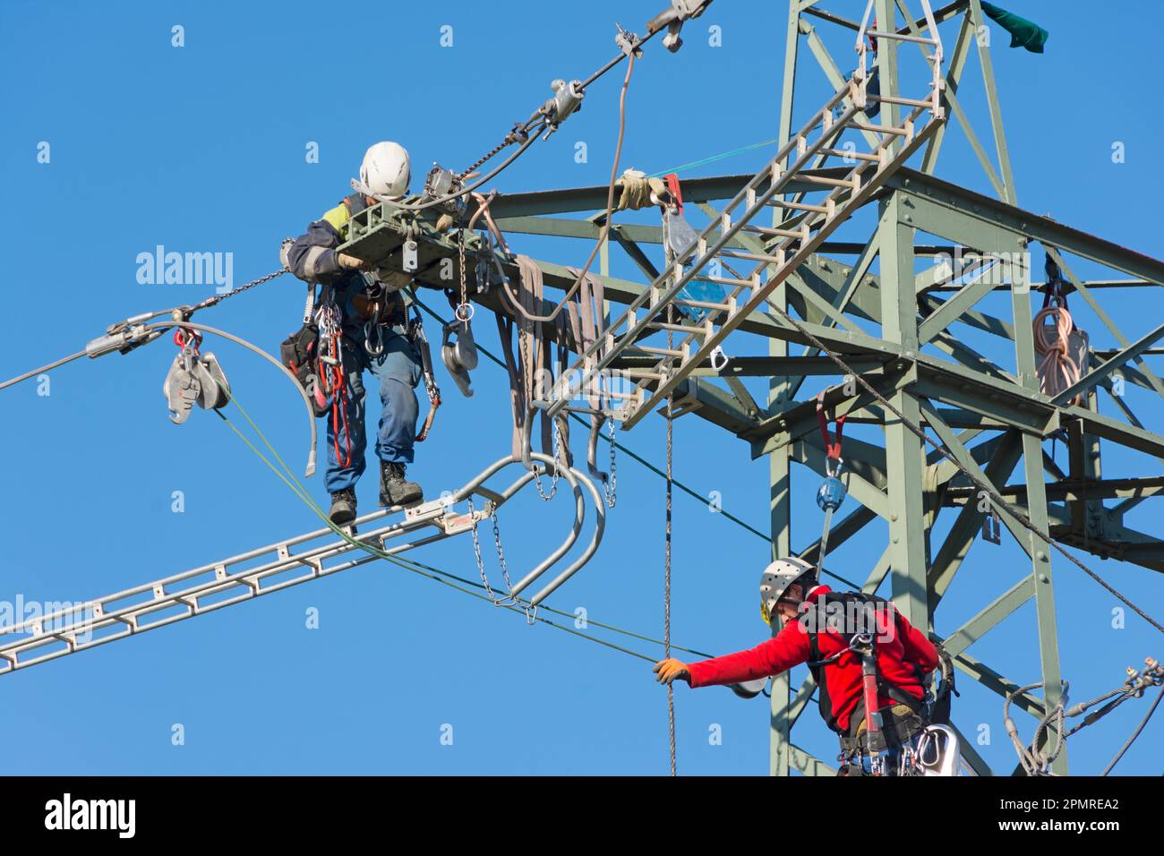 Expansion of the power grid Stock Photo Alamy